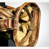 Interior collar of vintage canvas golf bag