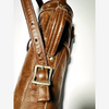Vintage leather slouch golf bag hickory golf detail