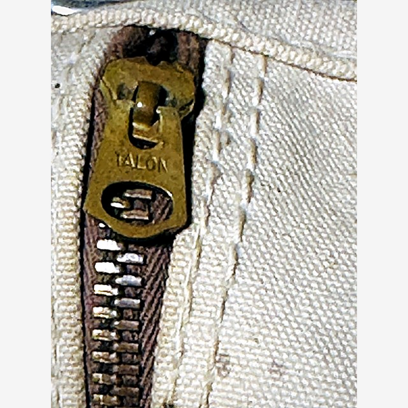 Vintage canvas single-stay hickory golf bag, canvas detail