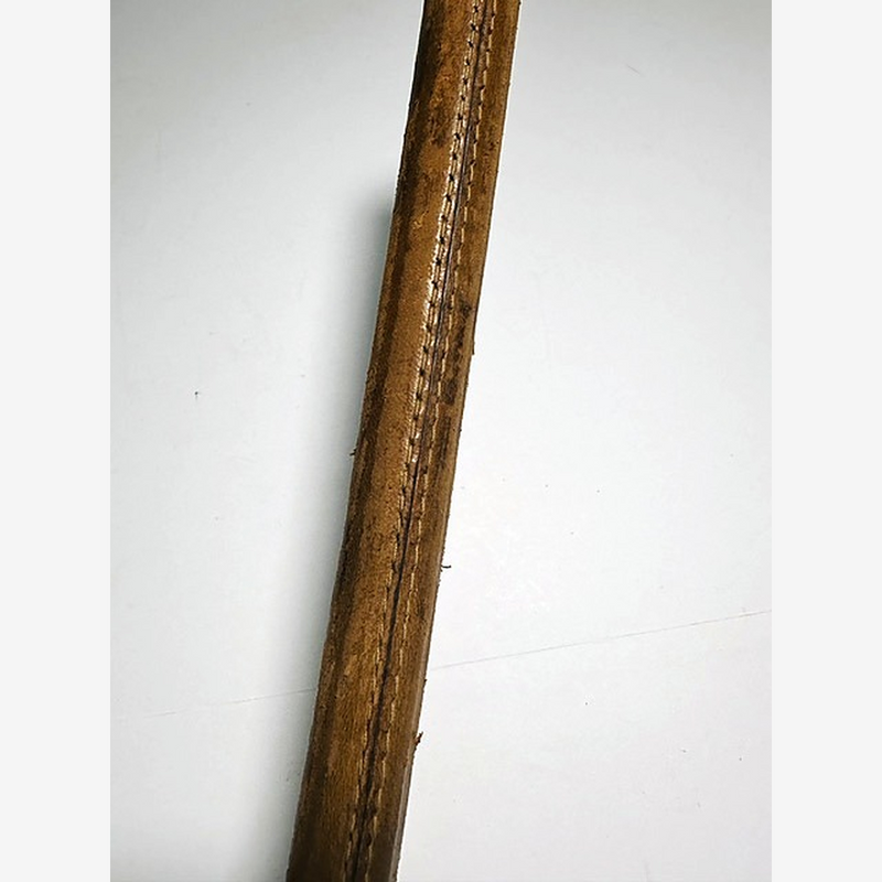 W Gibson driving iron hickory golf, Bussey style laced leather grip