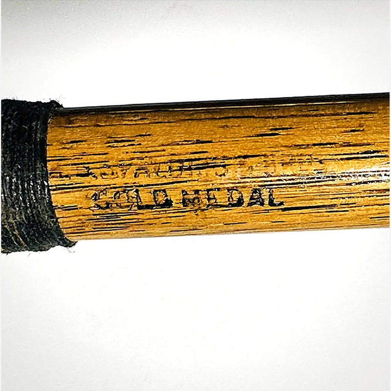 Spalding hickory golf mallet putter, grip and shaft