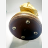 Vintage canvas single-stay hickory golf bag, side view