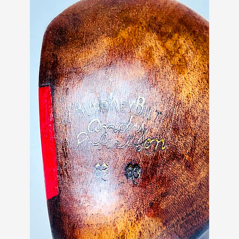 Burr-Key-Bilt Andy Robertson wood head hickory golf detail