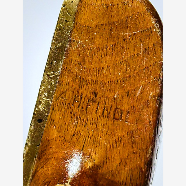 Wright & Ditson hickory golf putter, top view